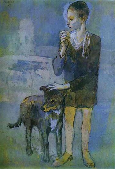 1904-1906 priode rose - 1905 Garon avec un chien.jpg