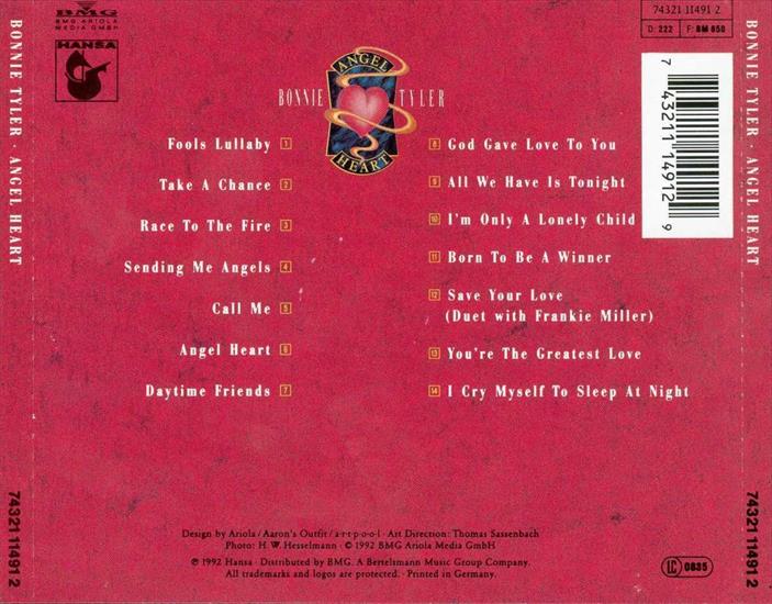 Bonnie Tyler - Angel Heart 1992 - Bonnie Tyler - Angel Heart 1992 - Back.jpg