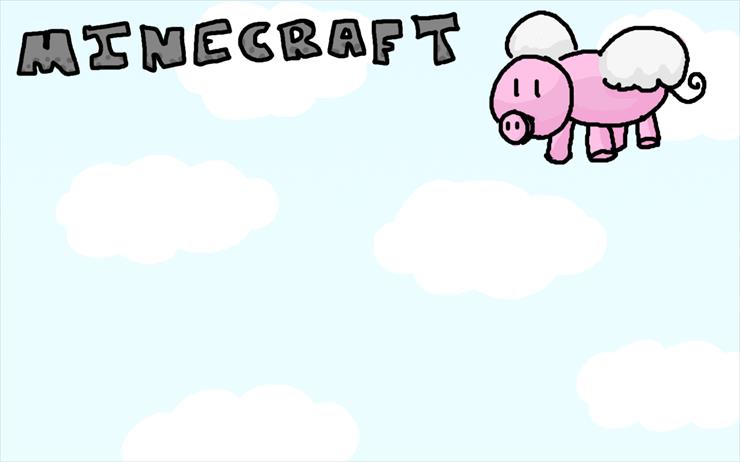 Tapety Minecraft - MinecraftWhen_Pigs_Fly.png