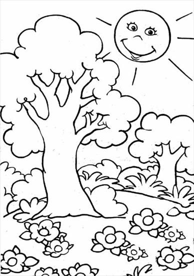 KOLOROWANKI - całe drzewa - drzewa, liście - kolorowanka 43.jpg