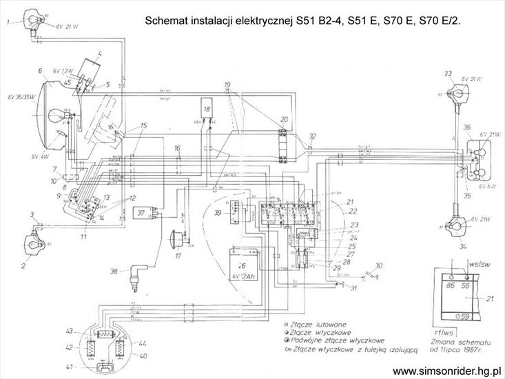 Schematy Motorowerów - Simson S51 B2-4,S51E,S70E,S70 E-2.JPG