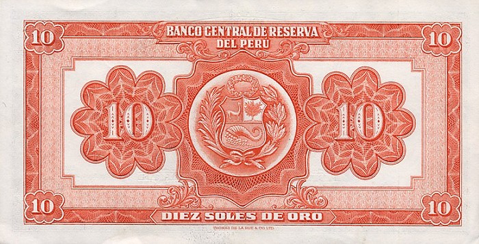 Peru - PeruP71-10Soles-1951_b.jpg