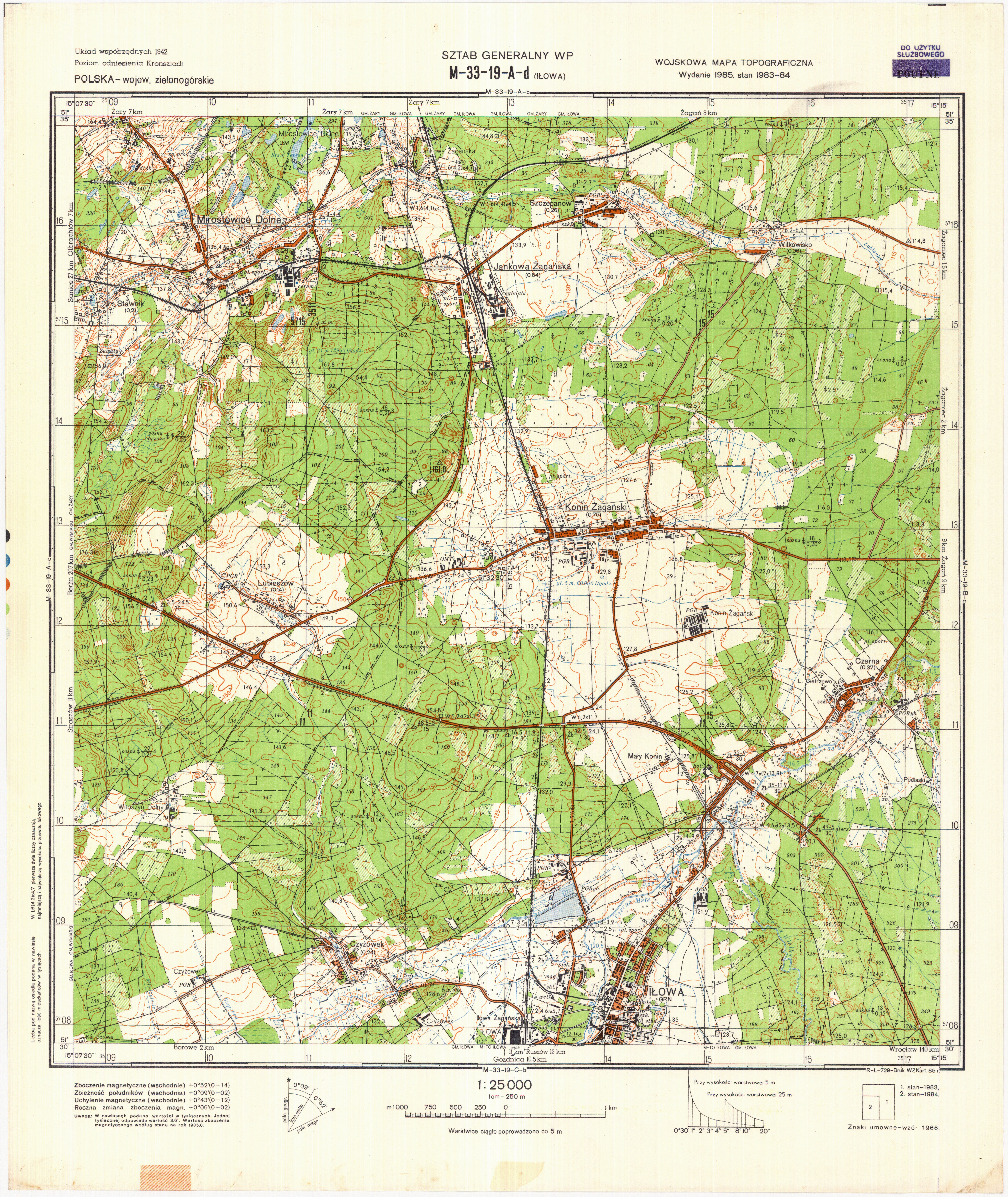 Mapy topograficzne LWP 1_25 000 - M-33-19-A-d_ILOWA_1985.jpg