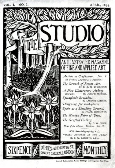Beardsley Aubrey 1872 - 1898 - The Cover of The Studio Volume 1, No.1.jpg