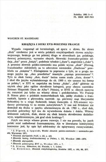 Historia powszechna-  unikatowe książki - Magdziarz W.S. - Książęta i diuki XVII-wiecznej Francji.JPG