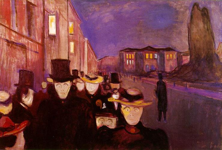 edvard munch - Munch - Evening On Karl Johan.jpg