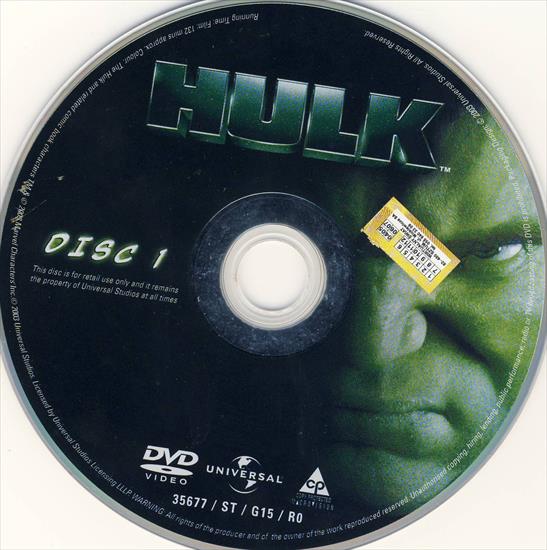 Nadruki na DVD - CD - HULK10001.JPG