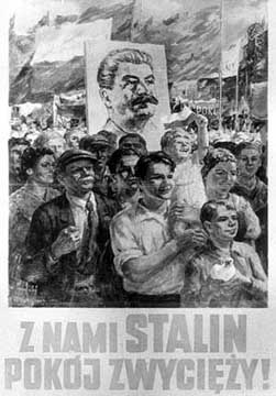 Plakaty propagandowe-PRL - z nami stalin.jpg