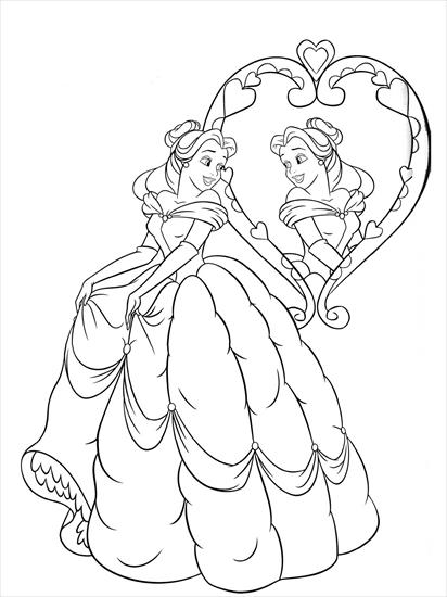 Piękna i Bestia - Księżniczki Disneya Bella - kolorowanka 9.GIF