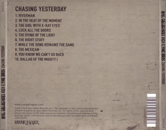 34 - Noel Gallaghers High Flying Birds - Chasing Yesterday - back.jpg