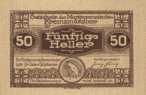 Austria - Austria-Notgeld-50Heller-Kremsmunster-1920_f.jpg