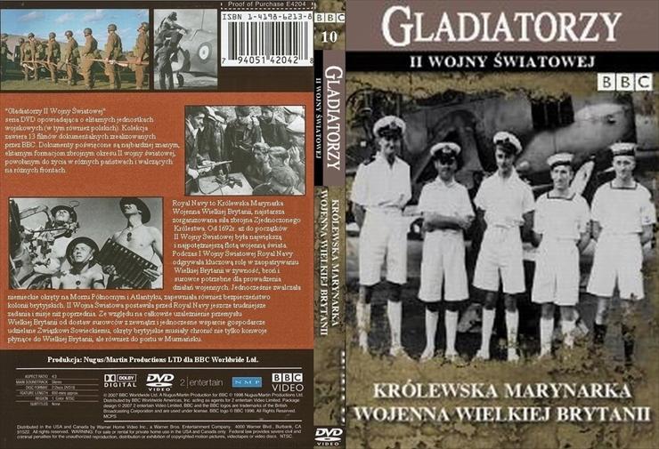 Gladiatorzy II W,Ś, - Cz.10 Gladiatorzy II Wojny Swiatowej - Krolewska marynarka wojenna front dvd.jpg