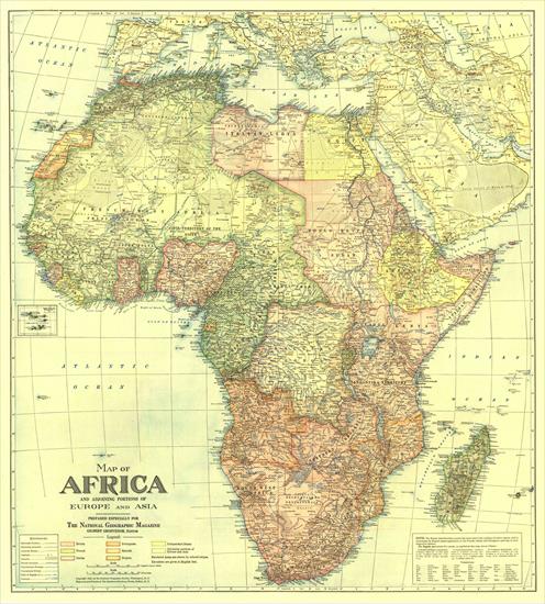 Mapy National Geographic. 539 map. Wysoka jakość - Africa and Adjoining 1922.jpg