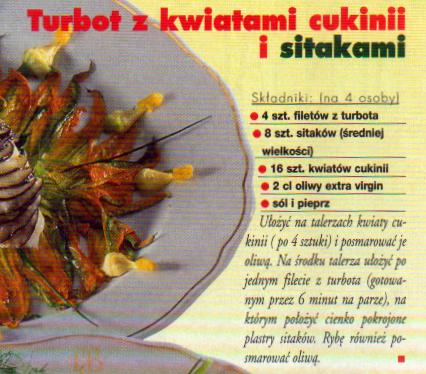 dania różne - Turbot z kwiatami cukinii.JPG