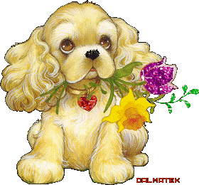 Zwierzaczki - azorek z kwiatkiem.jpg