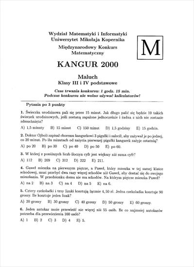 Kangur klasa 3 - 1. KANGUR 2000 KL. 3-4.jpg