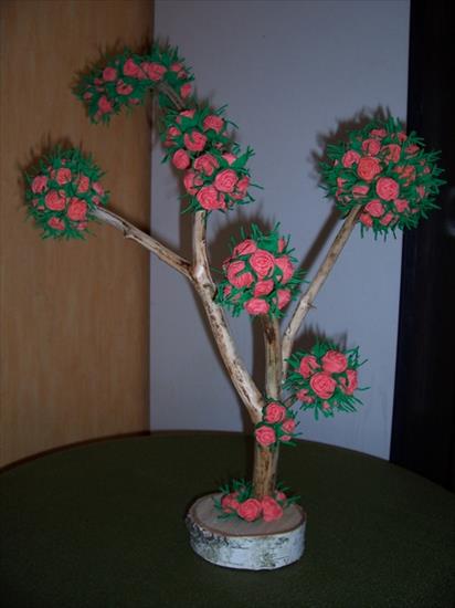 drzewko szczęścia - drzewko szczęścia - papierowe róże.jpg