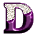 Litery -  Diamentowo Purpurowe - GIF - D Lg Purple diamond.gif