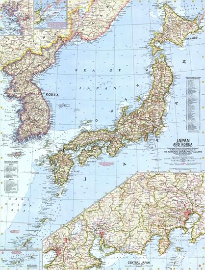 Mapy National Geographic. 538 map. Wysoka jakość - Japan and Korea 1960.jpg