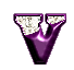 Litery -  Diamentowo Purpurowe - GIF - v Sm Purple diamond.gif