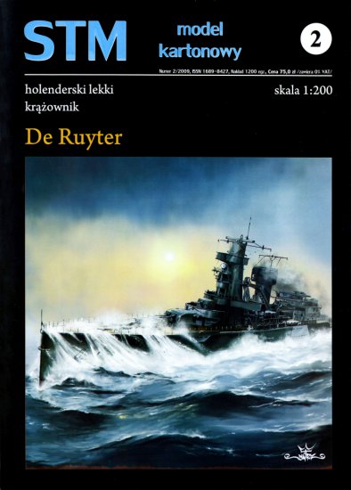STM 02 - De Ruyter holenderski lekki krążownik z II wojny światowej scale 1-200 B4 - 01.jpg