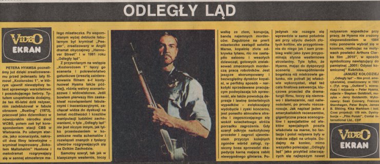 Recenzje i opisy ... - Outland Odległy ląd 1981, reż. Peter Hyams Sean .... Sikking, Kika Markham. Ekran nr 49, 8 XII 1988.jpg