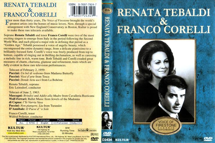 Renata Tebaldi - Renata Tebaldi  Franco Corelli - The Voice of Firestone. Live 1963  1959 2006.jpg