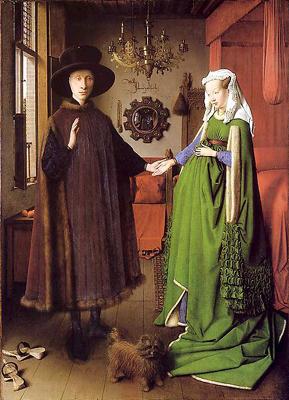 MIĘDZY GOTYKIEM A RENESANSEM - Jan van Eyck  Małżeństwo Arnolfinich.jpg