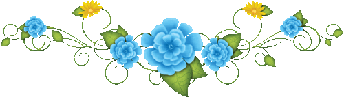 Gify - Ozdobniki - Niebieskie kwiatki.gif