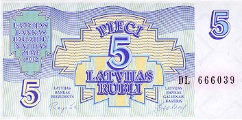 ŁOTWA - 1992- 5 rubli a.jpg