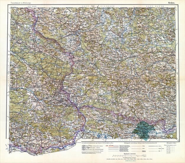 Mapy Polski - STARE - 1914 Uebersichtskarte_von_Mitteleuropa_Krakau-1914.jpg