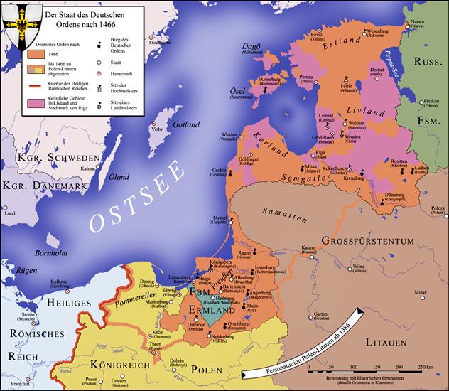 -Historyczne mapy Polski - 1466 - Państwo zakonu krzyżackiego.png